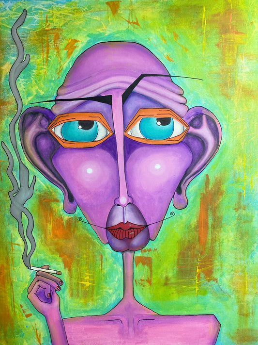 No Smoking?  24x30 acrylic on canvas